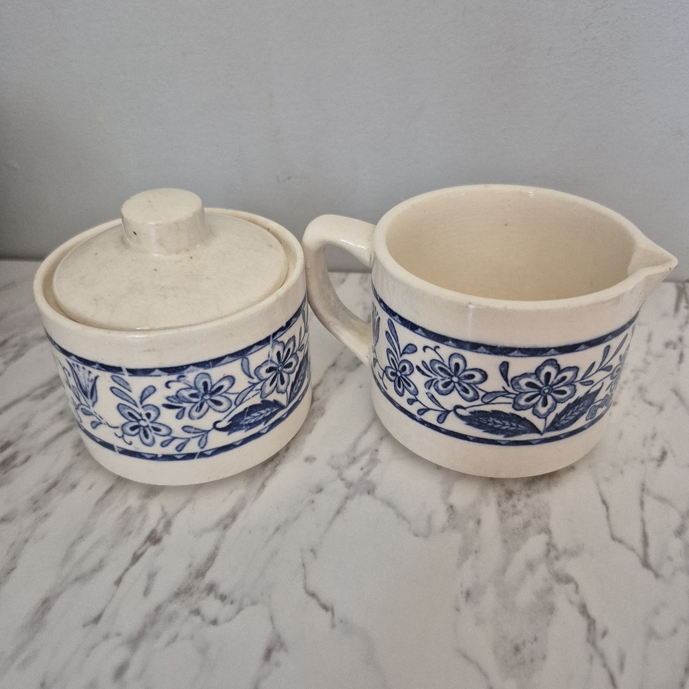 Antique Cream And Sugar Bowl Set